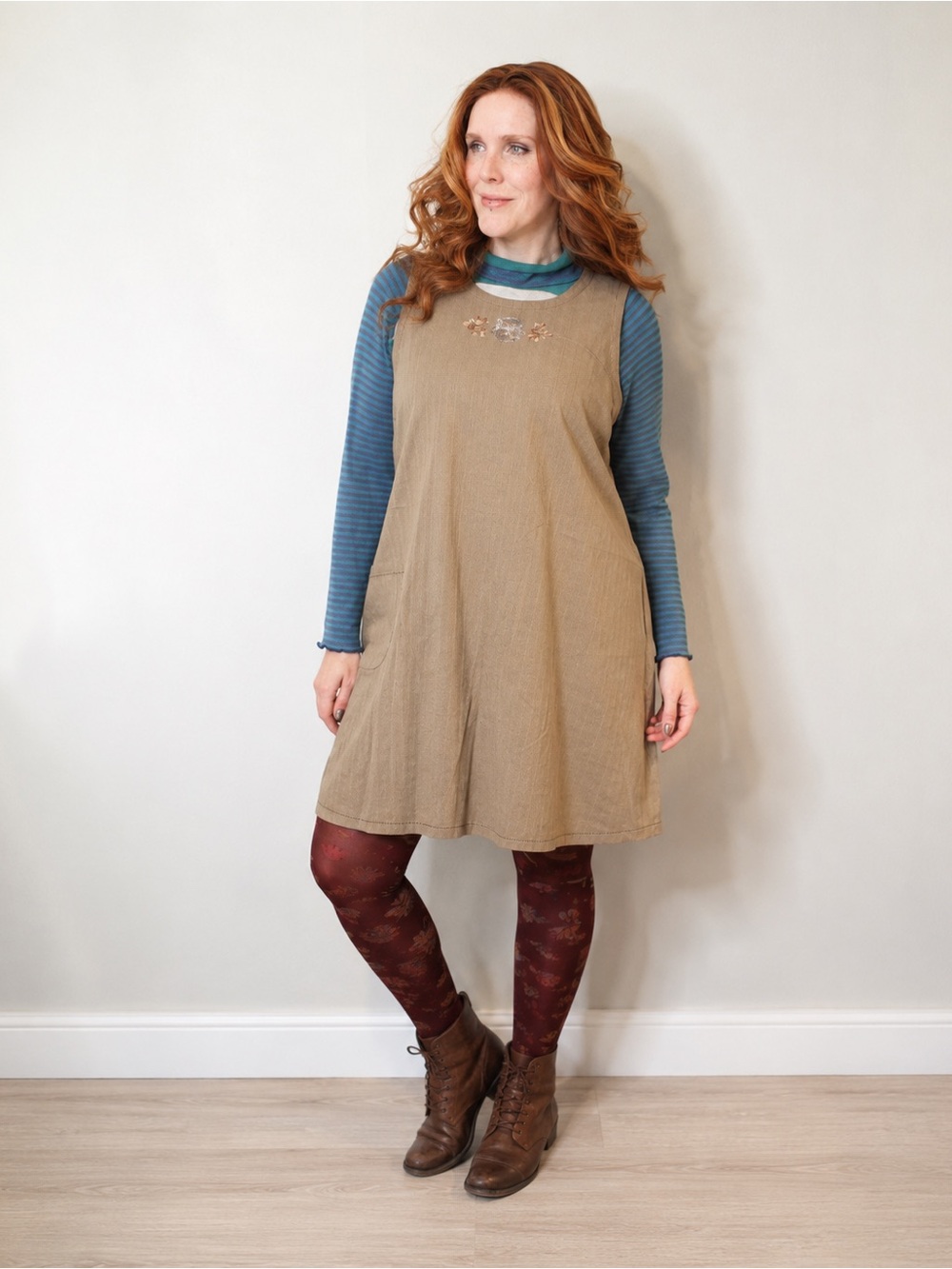 NWT Gudrun Sjoden Fille Tunic Edith Piaf Dress Embroidered XL